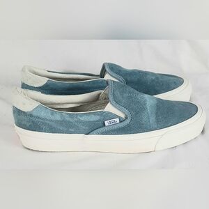 Vans Originals Suede Unisex Shoes Mens Size 9.5 Womens Size 11 Blue Slip On Sk8